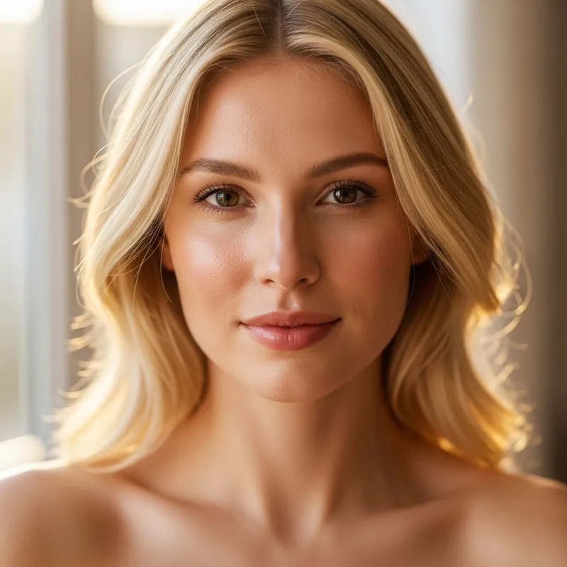 Stunning Hyperrealistic Portrait of a Blonde Woman