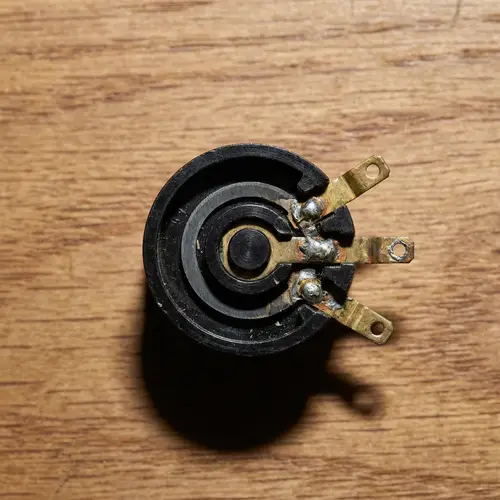 Detailed Top View of Potentiometer | Electronics Component