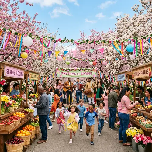Spring Festival Celebration | Multicultural Event with Fresh Fruits & Music