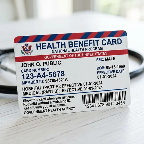 Governmental Health Benefit Card - Medicare Style Design