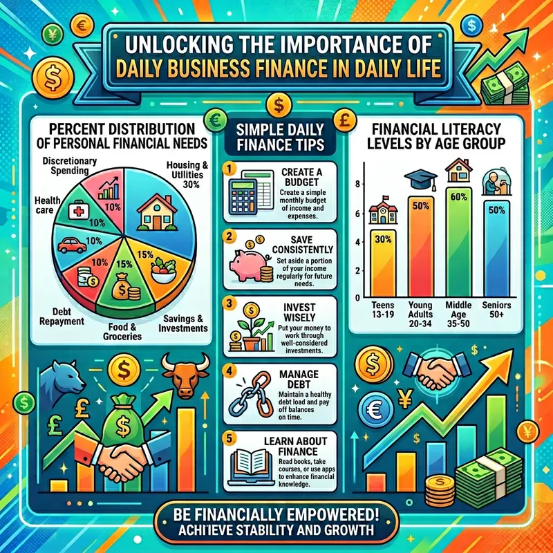 Importance of Business Finance in Daily Life - Informative Poster Design