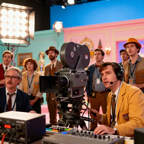 Dynamic Film Crew in Action - Cinematic Style