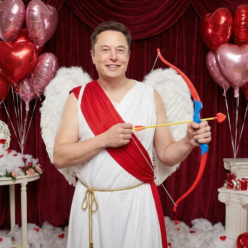 Elon Musk as Valentine - Twitter Post Photo