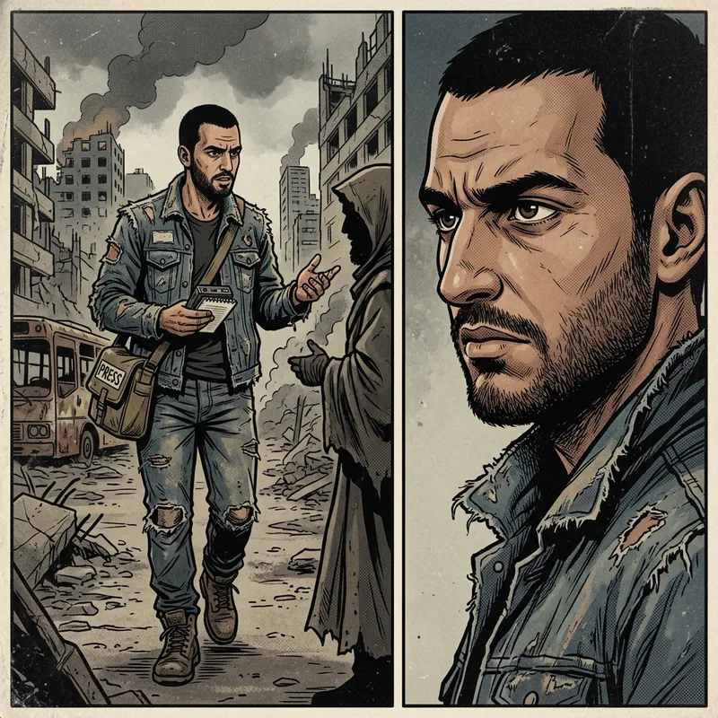 Strong-Willed Middle-Eastern News Reporter in Post-Apocalyptic Urban Dystopia | Nikon FM2