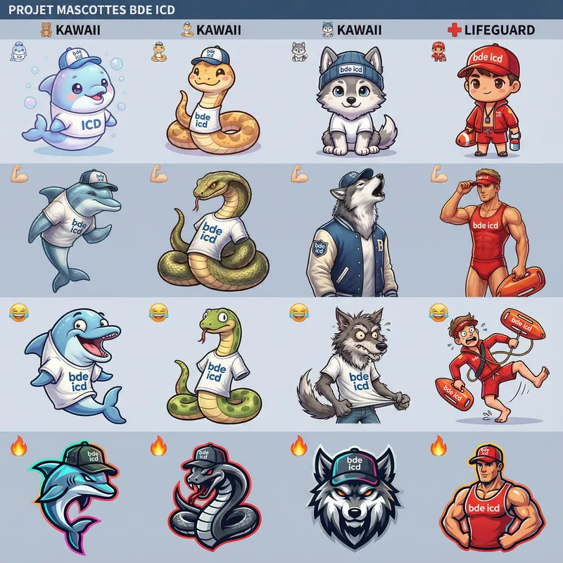 Creative Mascot Designs for BDE Members