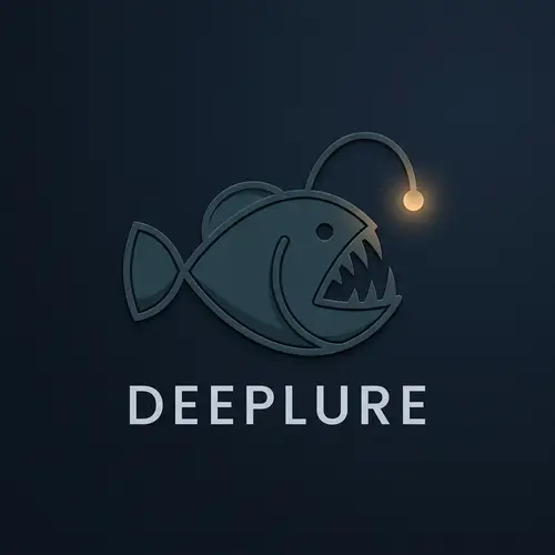 Minimalist Anglerfish Website Logo Design | Dive into Creativity