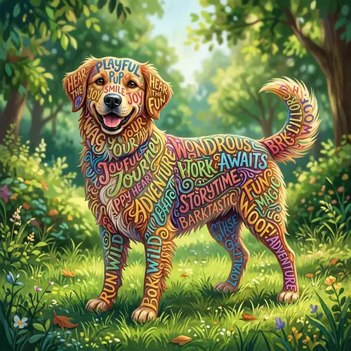 Playful Canine Transformed by Whimsical Fonts
