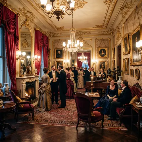 Luxurious Late 19th-Century Salon with Vintage Style