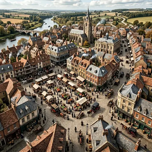 18th-Century Victorian Town | Intricate Architectural Designs