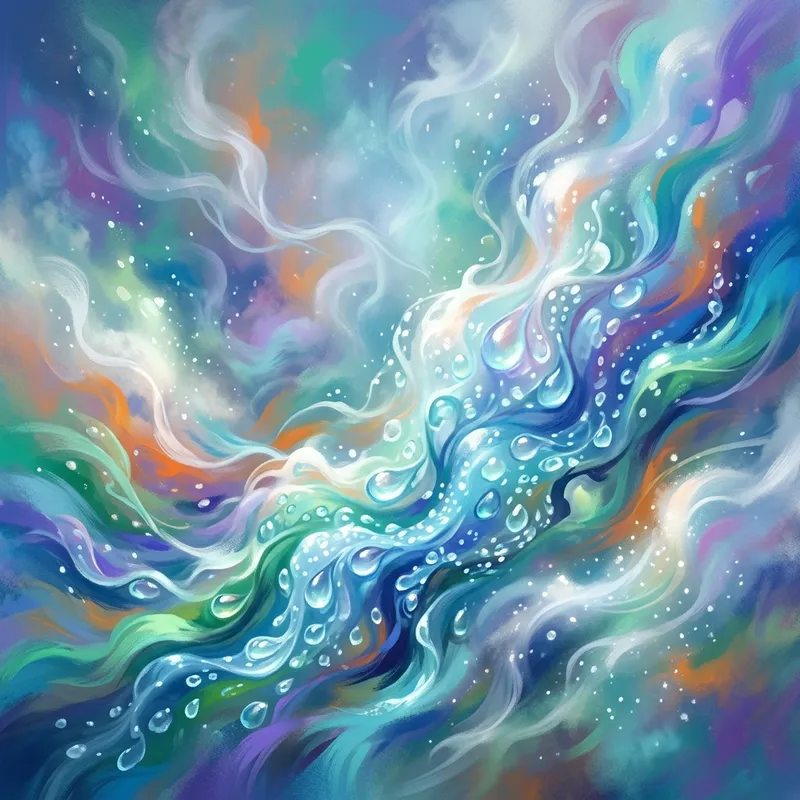 Ephemeral Nature: Abstract Water Painting