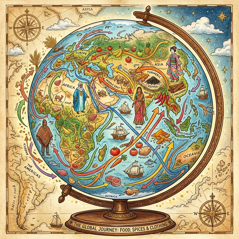 Discover Global Routes of Food, Spices, & Clothing