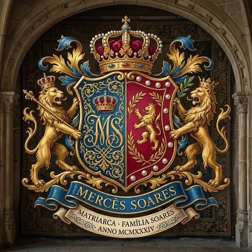 Classic Family Crest for Matriarch Mercês Soares