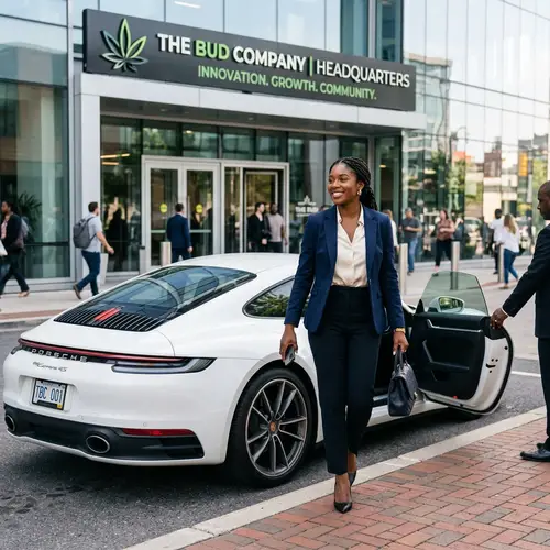 Empowering CEO: Black Woman in White Porsche