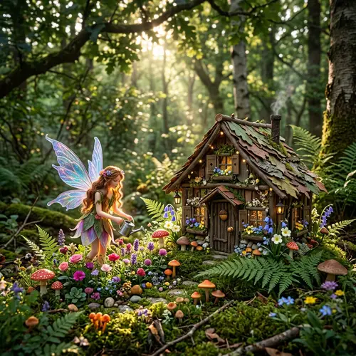 Enchanting Fairy House in Tiny Forest Clearing | Magical Charm