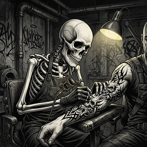 Evil Skeleton Tattoo Art Inspired by Riddick