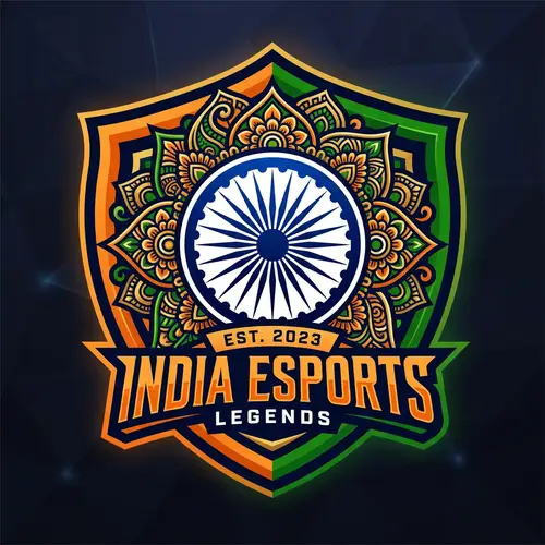 Indian Culture Esports Logo with Ashoka Chakra Symbol
