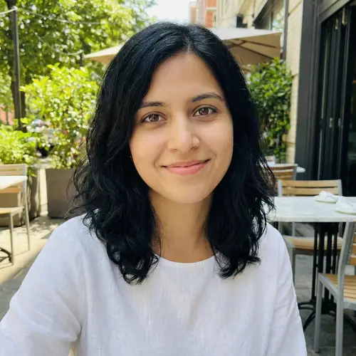 Young Woman with Black Hair and Brown Eyes
