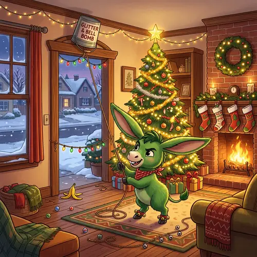 Donkey from shrek in a movie home alone