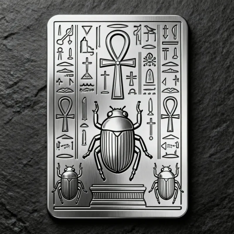 Metallic Egyptian Pattern Line Art Board