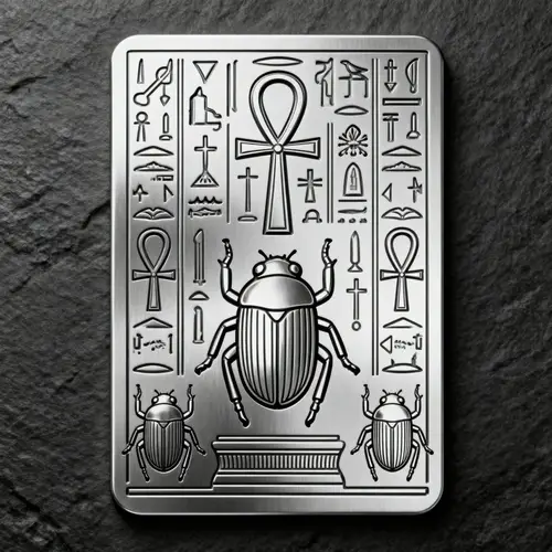 Metallic Egyptian Pattern Line Art Board