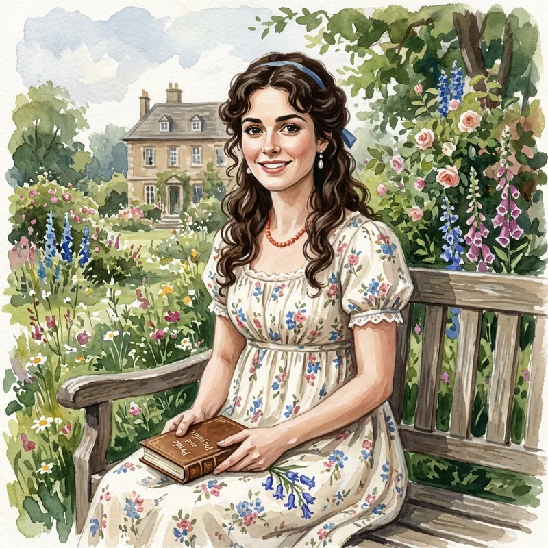 Gouache Watercolor Style of Elizabeth Bennet Gouache Watercolor Style of Elizabeth Bennet