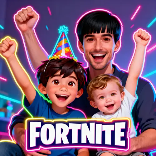 Playful Fortnite Family Logo Design