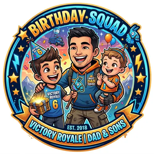 Playful Fortnite Family Logo Design