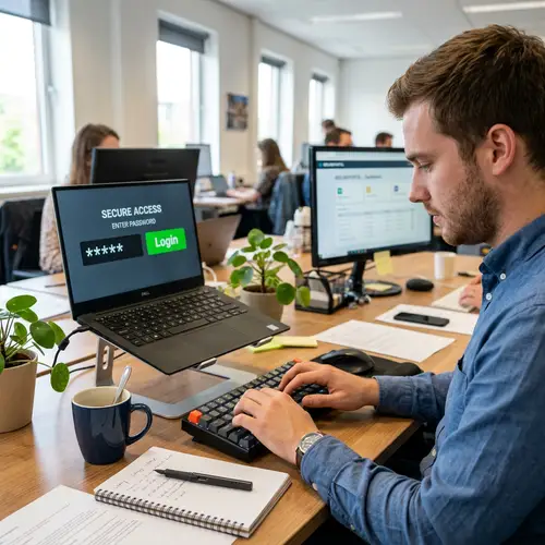 Secure Password-Based Authentication | Login Keyboard Image