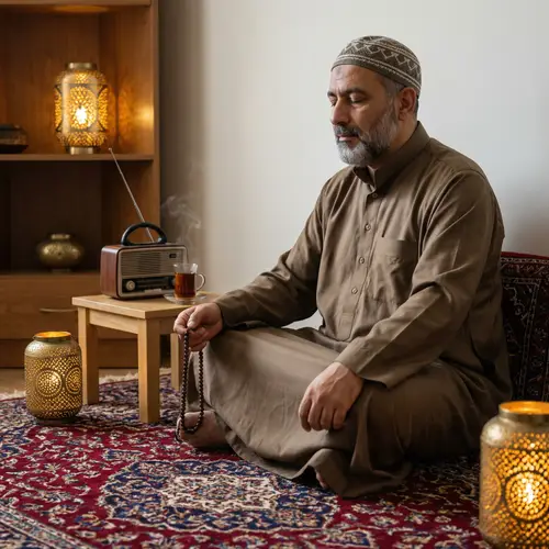 Man Listening to Quran: A Journey of Spiritual Calm