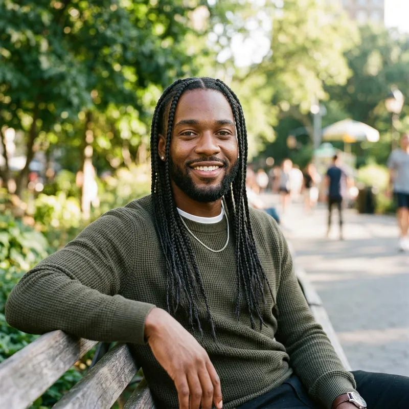 Handsome Black Man with Braided Hair | Hair Inspiration 2022