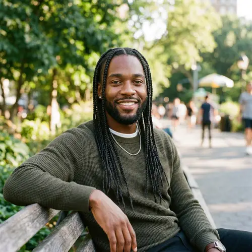 Black Man with Braided Hair - Stylish Hairstyles 2022