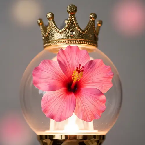 K-Pop Lightstick with Hibiscus Crown Design