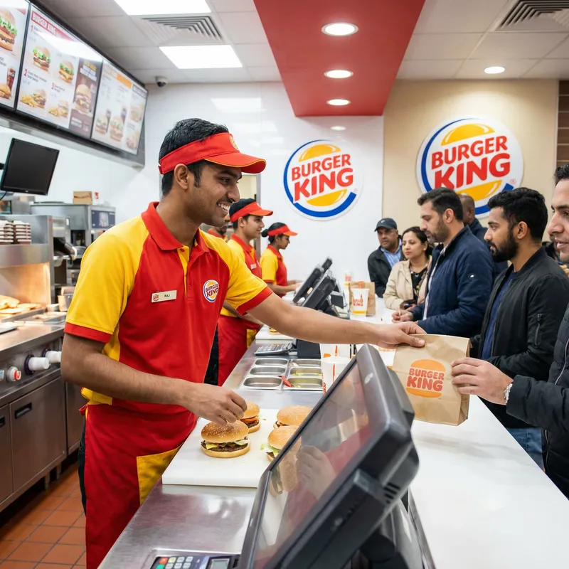 Hardworking McDonald's Employee in Action | Fast Food Worker Hardworking McDonald's Employee in Action | Fast Food Worker