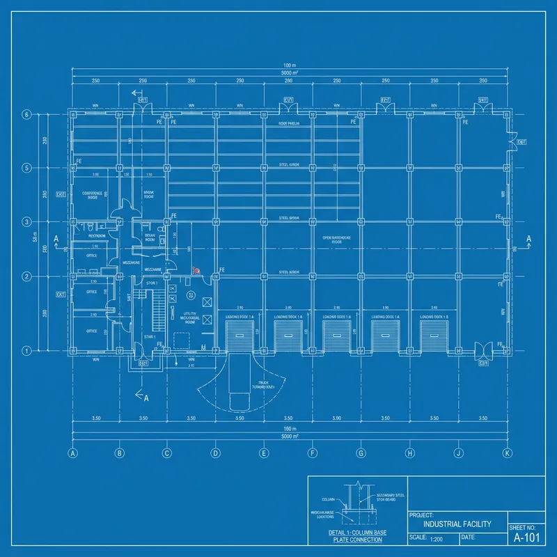 Architectural Plan for Steel Structure Building