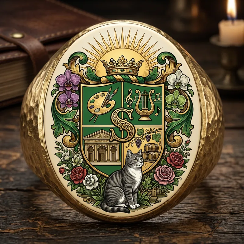 Custom Family Crest Design with Letter S