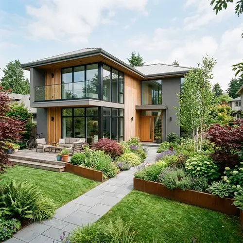 Modern Newly-Built House with Lush Garden