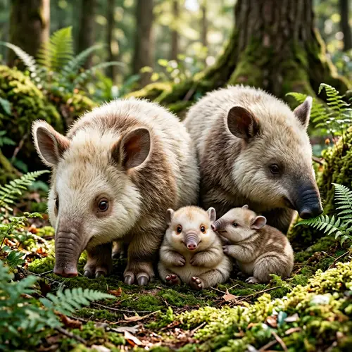 Adorable Chubby Fluffy Fictional Animal Family