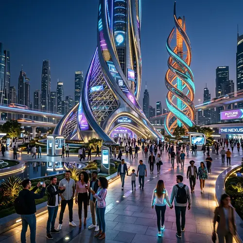 Futurist City Monuments: Advanced Urban Space Designs
