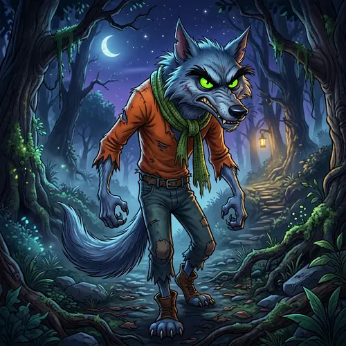Evil Bipedal Wolf Character Image