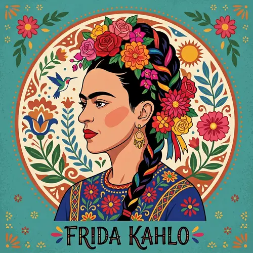Frida Kahlo Profile SVG Image