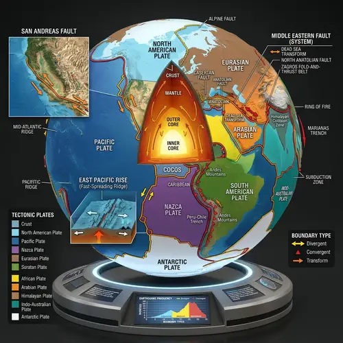 Global Geological Fault Lines 3D Model