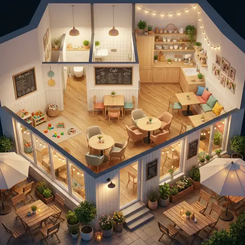 Cozy Family Cafe: Bright and Welcoming Atmosphere