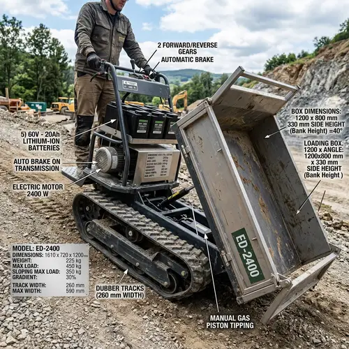 Electric Motor 2400W with 60V Battery Pack | Dimensions, Weight, Features