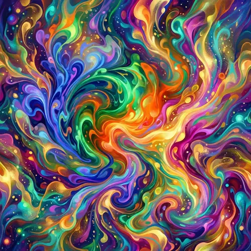 Abstract Patterns: Swirling Hues and Shapes