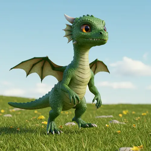 Bipedal Child Dragon - Enchanting Fantasy Creatures