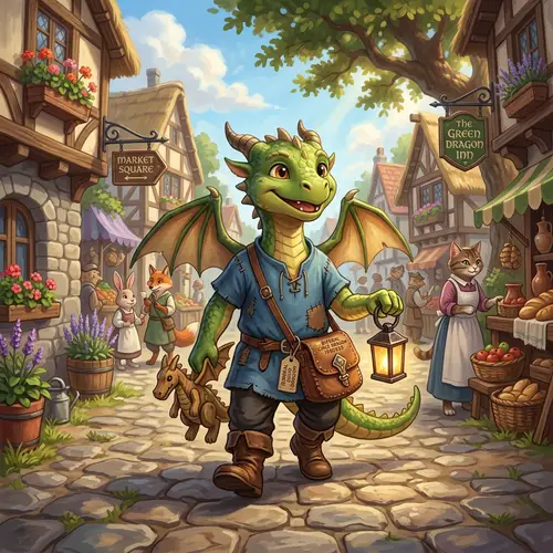 Bipedal Child Dragon - Enchanting Fantasy Creatures