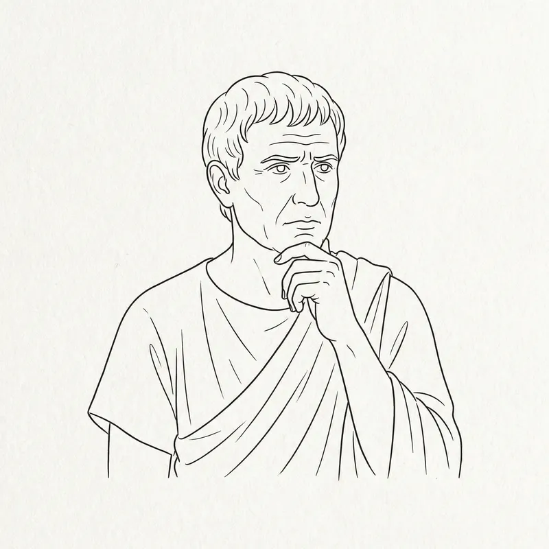 Simplistic Seneca | Minimalist Line Drawing