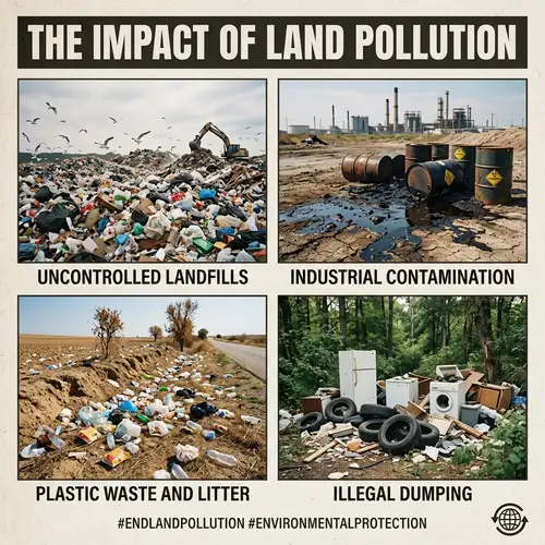 Impactful Land Pollution Photos for Posters