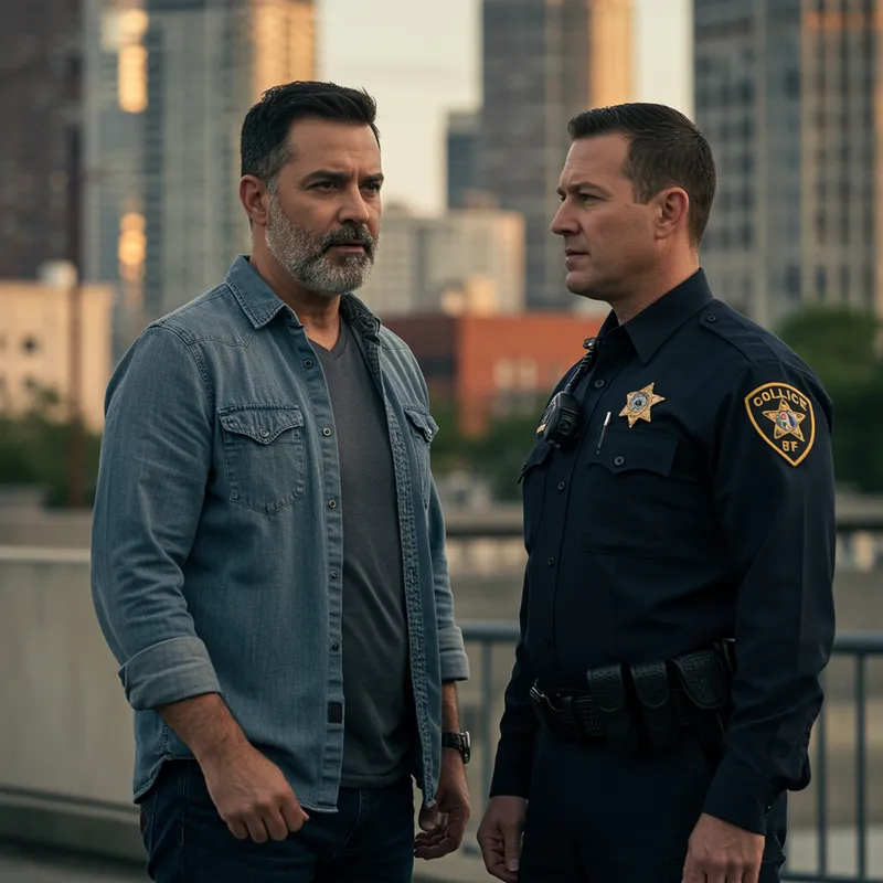 Man Converses with Police Officer in AI Generated Image