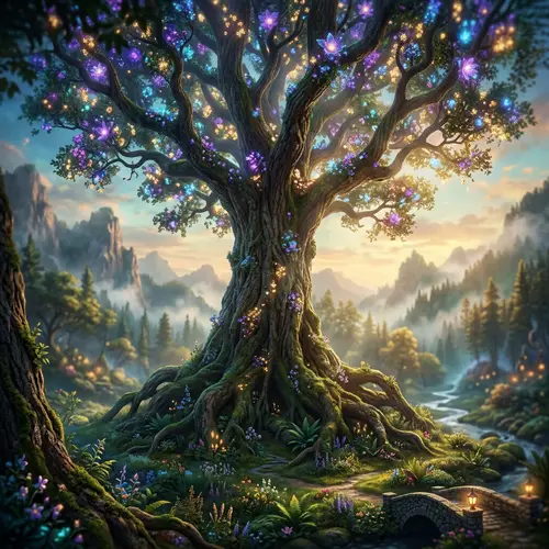 Majestic Ancient Tree: A Fantasy Landscape